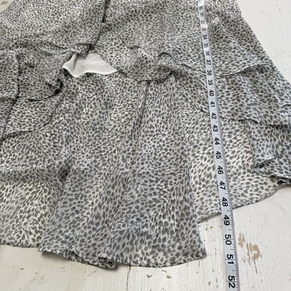 1.State Revolve Maxi Dress Jaime Shrayber Printed High-Low M Gray Leopard Print - Picture 12 of 16